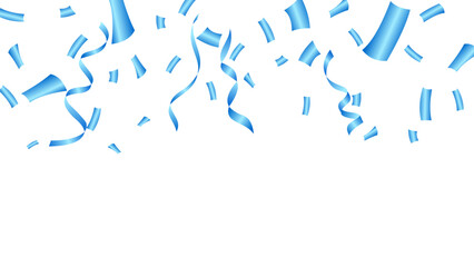 blue confetti party celebration background template