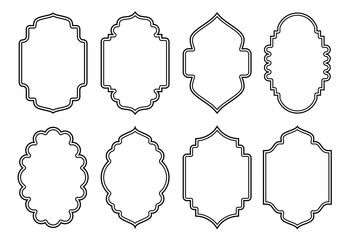 A set of simple vintage style frames