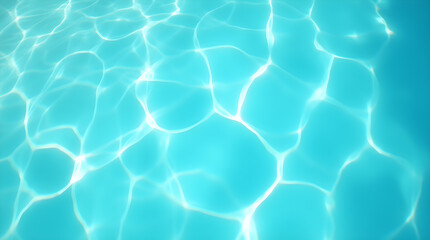 Sparkling Blue Water Surface Sunlight Reflections Caustic Light Patterns