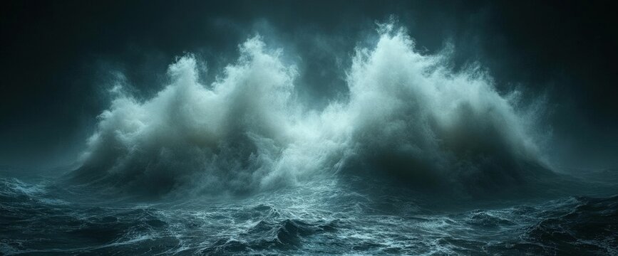 Dark Dramatic Ocean Waves