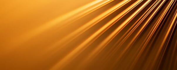 Golden Radiance of Light Streams Flowing in Abstract Design Composition with Fluid Lines and Textural Gradient Background