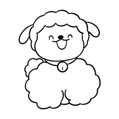 sheep cartoon coloring page