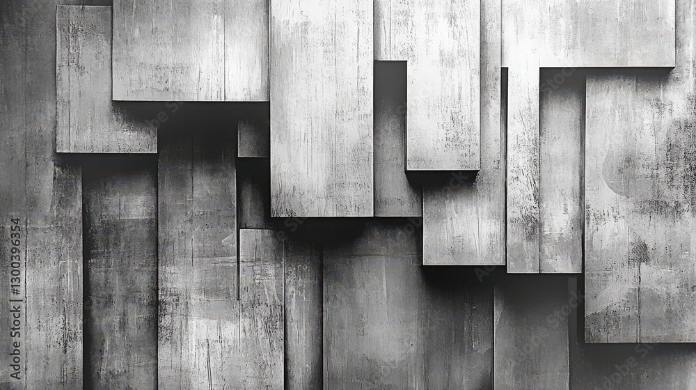 Fototapete thin, elongated rectangles arranged in an angular pattern, creating a modern, industrial look in mon
