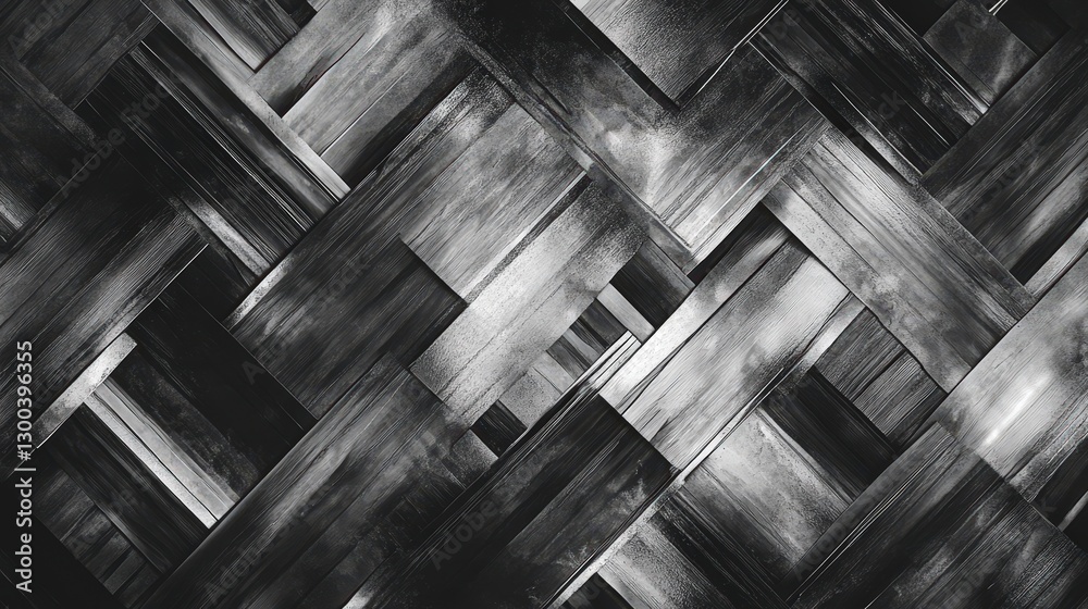 Fototapete thin, elongated rectangles arranged in an angular pattern, creating a modern, industrial look in mon