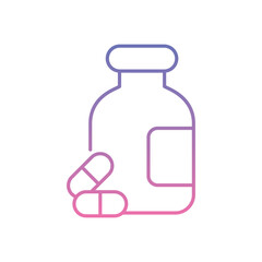 Medicine Bottle Icon vector stock illustration