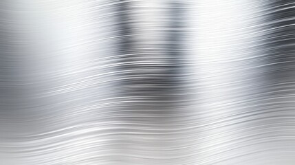 High-quality brushed stainless steel texture with a smooth wavy pattern and polished metallic reflections. Ideal for industrial, modern, and futuristic designs