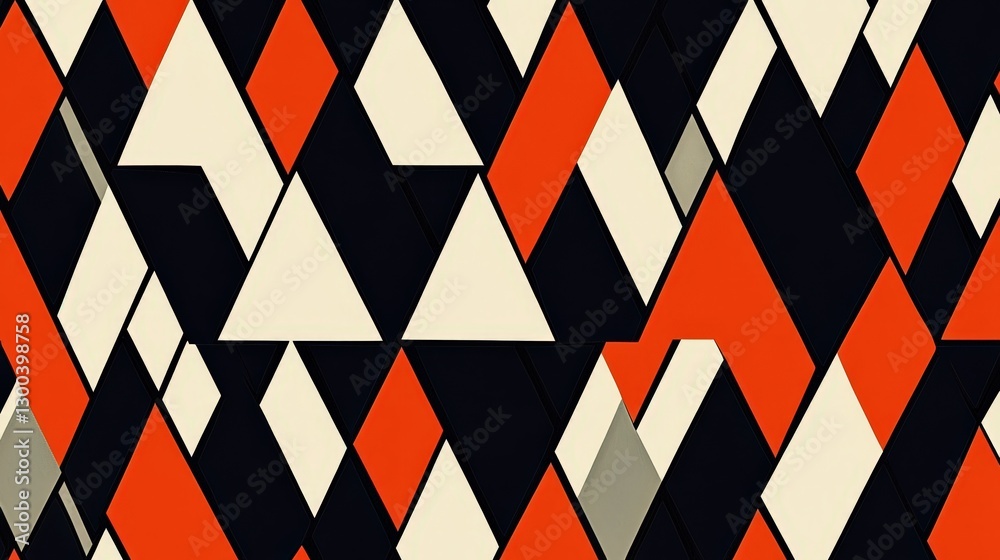 Poster a sharp, angular zig-zag pattern of triangles and lines, forming a visually striking design with bol