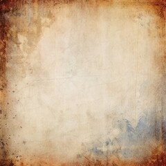 Obraz premium Aged beige paper texture with worn, brown edges used for crafting, or background image
