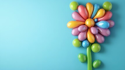 flower made of balloons background concept