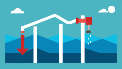 Water Crisis A graphlike where water levels in a well are visually ed to decline over time symbolizing the groundwater crisis.