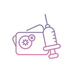 Vaccine Card Icon vector stock illustration