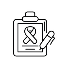 Cancer Report Icon vector stock illustration