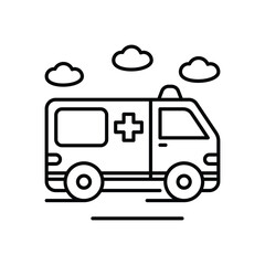 Ambulance Icon vector stock illustration