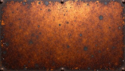 Distressed copper metal background with deep rust tones , worn, textured