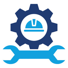 Maintenance Flat Blue Icon