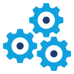 Machines Flat Blue Icon