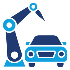 Obraz premium Automobiles Flat Blue Icon