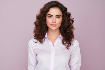 Fototapeta premium A woman with long brown hair