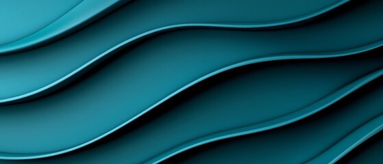 Fototapeta premium Abstract Teal Wave Background Design