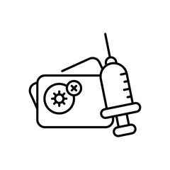 Vaccine Card Icon vector stock illustration