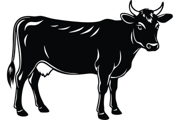 Fototapeta premium Cow Silhouette vector