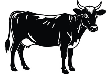 Fototapeta premium Cow Silhouette vector