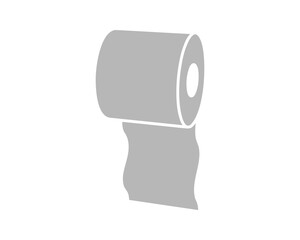 Simple, minimalist graphic of a toilet paper roll.  Perfect for illustrating hygiene, cleanliness, or resource consumption concepts.