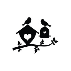 Abstract flowers and hearts valentine card