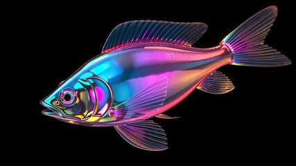 Fototapeta premium tropical fish isolated on black background
