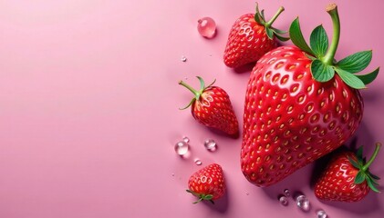 Vibrant hand-painted strawberries adorn a pink phone cover , strawberry, unique
