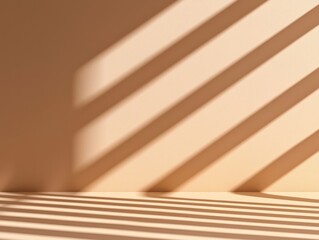 Obraz premium Abstract Architecture Interior Angle with Striped Shadow Aesthetic Design Background Minimalist Modern Presentation