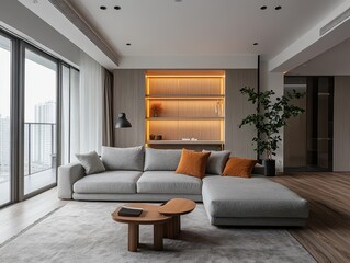 Fototapeta premium Beautiful interior of a modern living room