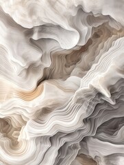 Obraz premium Gentle Wave Patterns in Soft Beige and Gray Light