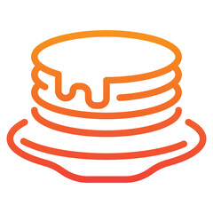 Pancakes Gradient Icon