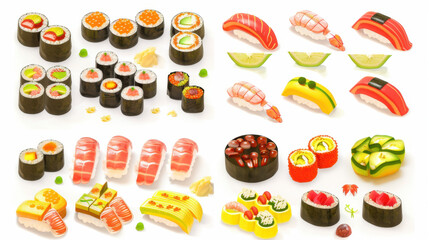 colorful sushi assortment
