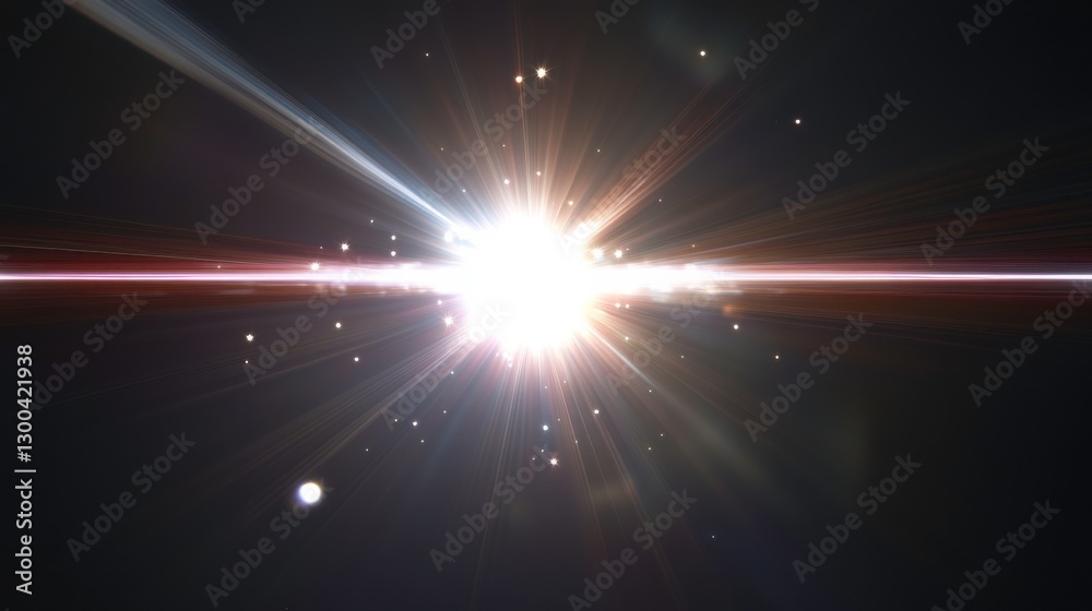 Wall mural bright starburst effect with soft bokeh background