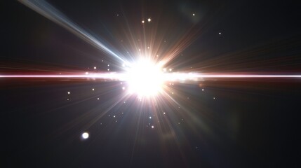 Obraz premium Bright Starburst Effect with Soft Bokeh Background