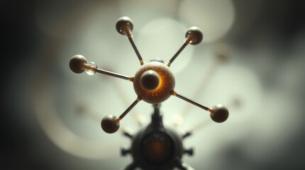 atom on a black background