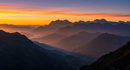 Obraz premium sunrise over the mountains