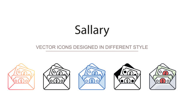 Sallary icon design with white background stock illustration