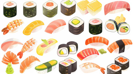 colorful sushi assortment