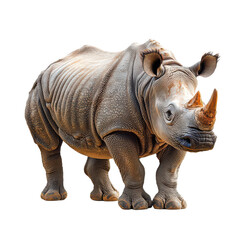 Naklejka premium Rhinoceros isolated on Cutout background.PNG
