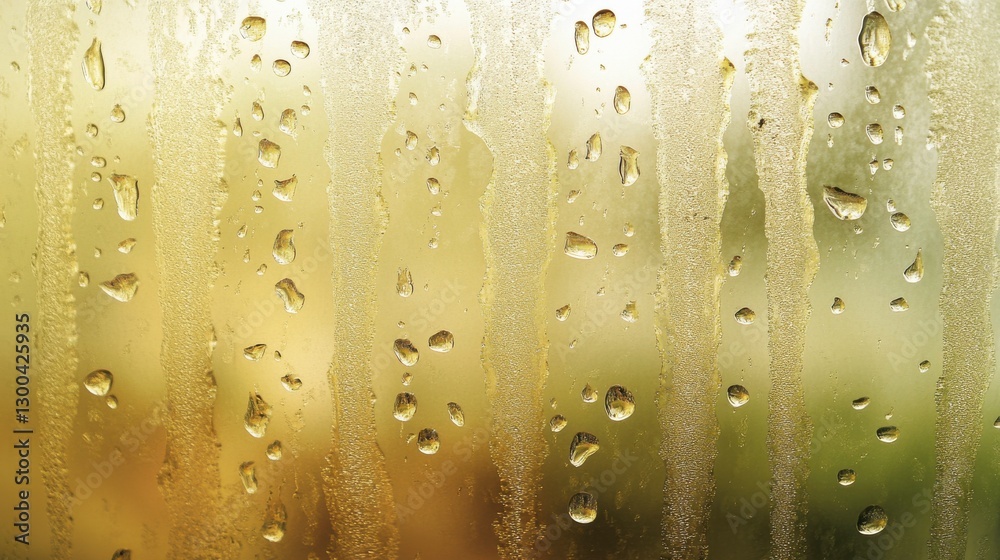 Poster Delicate Ice Patterns on a Window in Macro Focus