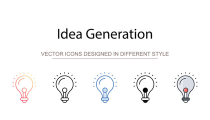 Idea Generation icon design with white background stock illustration