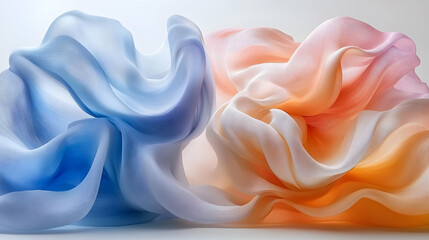 Obraz premium Abstract Design With Soft Colors And Draped Fabric