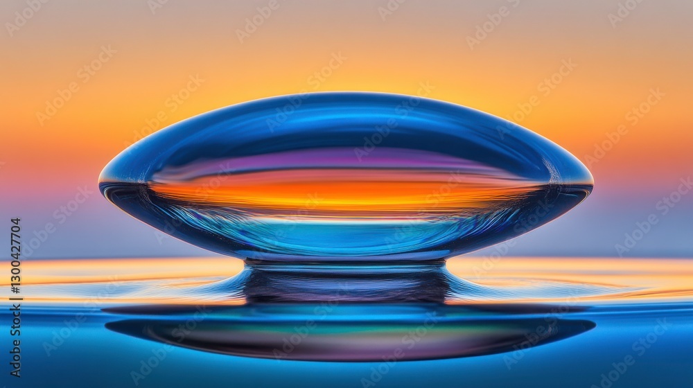 Wall mural droplets on smooth surface with diffused light