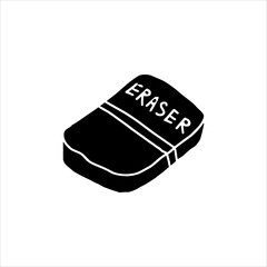 vector illustration of a eraser. hand drawn educational theme design elements