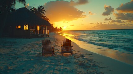 Beachfront Sunset Relaxation Hut