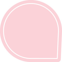 pink outline speech bubble