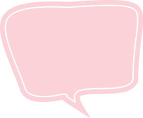 pink outline speech bubble